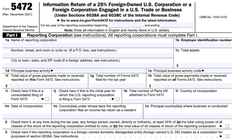 form 5472 US LLC